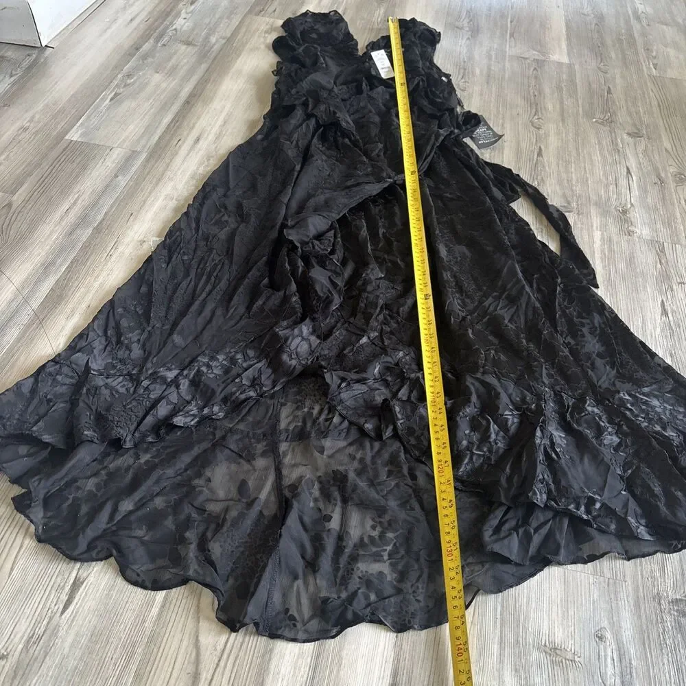 NWT White House Black Market Sleeveless Burnout Wrap Midi Dress Size 14 - Picture 5 of 11